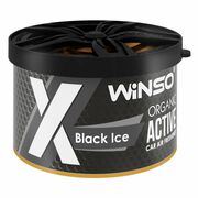 WINSO X Active Organic Black Ice ароматизатор консерва в подстаканник (под сиденье) органический запах черный лед