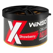 WINSO X Active Organic Strawberry ароматизатор консерва в подстаканник (под сиденье) органический запах клубника