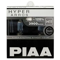 PIAA Hyper Arros H11 +120% 55W 3900K комплект 2 шт, Тип лампи: H11, Колірна температура: 3900