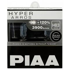 PIAA Hyper Arros HB3 +120% 60W 3900K комплект 2 шт, Тип лампи: HB3, Колірна температура: 3900