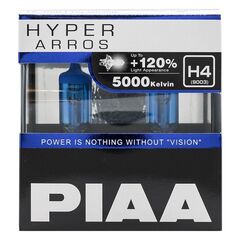 PIAA Hyper Arros H4 +120% 55/60W 5000K комплект 2 шт, Тип лампи: H4, Колірна температура: 5000