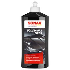 SONAX Polish +Wax Color черный полироль тефлон с воском 500 мл, Цвет: Черный, Объем: 500 мл 