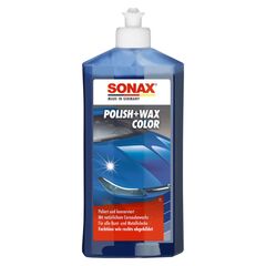 SONAX Polish +Wax Color синий полироль тефлон с воском 500 мл, Цвет: Синий, Объем: 500 мл 