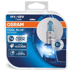 OSRAM Cool Blue Intense H1 55W 4200K комплект 2 шт, Тип лампи: H1, Колірна температура: 4200