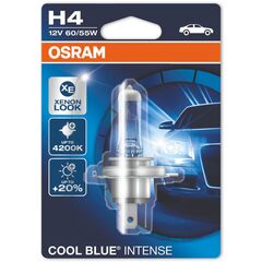 OSRAM Cool Blue Intense H4 55W 4200K блистер 1 шт, Тип лампы: H4, Цветовая температура: 4200 