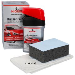 NIGRIN Performance Brillant-Politur Turbo очищающий полироль для удаления царапин и глубокой очистки в наборе 300 мл 