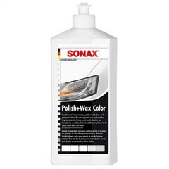 SONAX Polish +Wax Color белый полироль тефлон с воском 250 мл, Цвет: Белый, Объем: 250 мл 