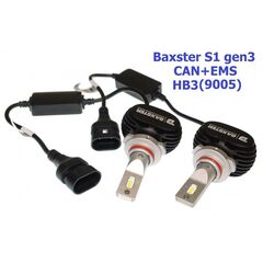 Baxster S1 gen3 HB3 (9005) CAN+EMS 25W 5000K комплект 2 шт 