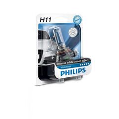  Лампа галогенна Philips H11 WhiteVision +60%, 3700K, 1шт/блістер 12362WHVB1