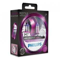 Лампа галогенная Philips H7 ColorVision Purple, 2шт/блистер 12972CVPPS2 