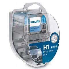 Лампа галогенна Philips H1 WhiteVisionULTRA +60% 55W 12V 3700K 12258WHVSM