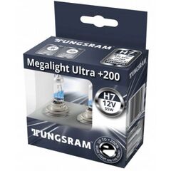Лампа галогенная Tungsram H7 55W 12V (2 шт./пластикбокс) Megalight Ultra +200% 58520XHU 