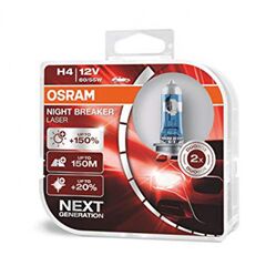 Лампа галогенна Osram 64193NL H4 Night Breaker Laser NG +150% 60/55W 12V P43T HardDuopet