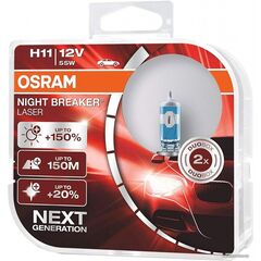 Лампа галогенна Osram 64211NL H11 Night Breaker Laser NG +150% 60/55W 12V PGJ19-2 HardDuopet