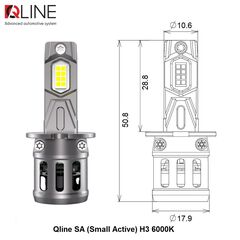 Qline SA Small Active H3 26W 6000K комплект 2 шт
