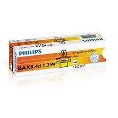 Philips BAX8.4d Light Blue 12623CP 1,2W лампа накаливания картон комплект 10 шт 