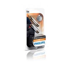 Philips Festoon T10.5X43 12866B2 10W лампа накаливания блистер комплект 2 шт 
