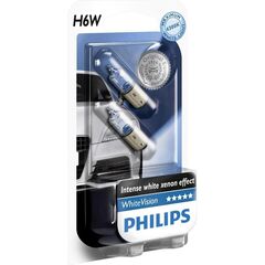 Philips H6W WhiteVision 12036WHVB2 лампа розжарювання блістер комплект 2 шт