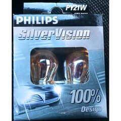 Philips SilverVision PY21W 12496SVS2 лампа накаливания картон комплект 2 шт 