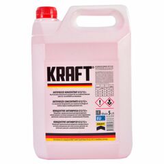 KRAFT G12 концентрат антифриза красный 5 л, Цвет: Красный, Количество: 5 л 