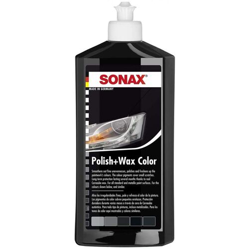 SONAX Polish +Wax Color чорний поліроль тефлон з воском 250 мл, Колір: Чорний, Кількість: 250 мл, зображення 2