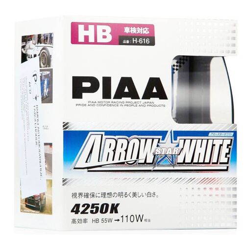 PIAA Arrow Star White HB4 55W 4150K комплект 2 шт, Колірна температура: 4150, Тип лампи: HB4