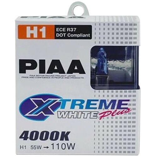 PIAA Xtreme White Plus H1 55W 4000K комплект 2 шт, Колірна температура: 4000, Тип лампи: H1