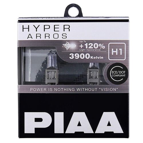 PIAA Hyper Arros H1 +120% 55W 3900K комплект 2 шт, Колірна температура: 3900, Тип лампи: H1