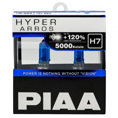 PIAA Hyper Arros H7 +120% 55W 5000K комплект 2 шт, Колірна температура: 5000, Тип лампи: H7