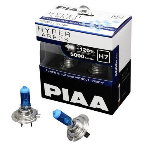 PIAA Hyper Arros H7 +120% 55W 5000K комплект 2 шт, Колірна температура: 5000, Тип лампи: H7, зображення 2