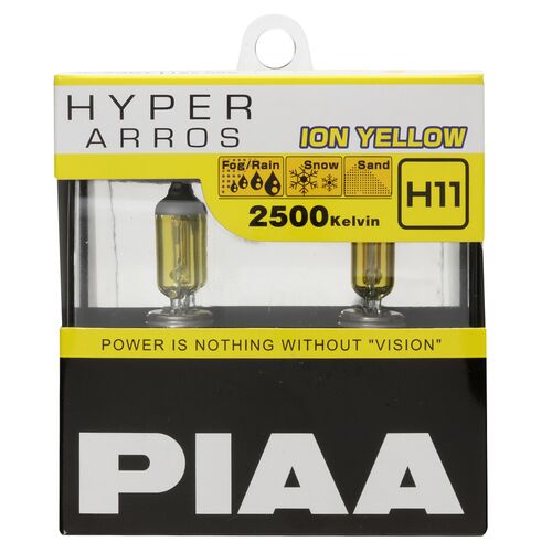 PIAA Hyper Arros Ion Yellow H11 35W 2500K комплект 2 шт, Колірна температура: 2500, Тип лампи: H11
