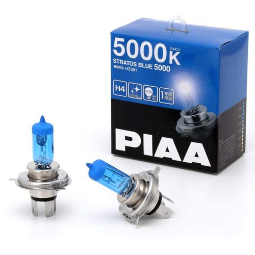 PIAA Stratos Blue H4 55W 5000K комплект 2 шт, Колірна температура: 5000, Тип лампи: H4, зображення 2