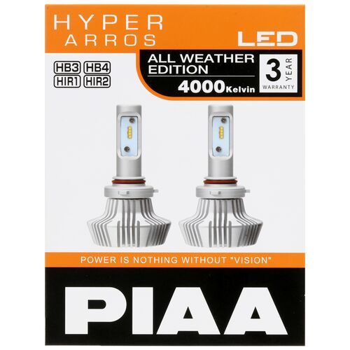 PIAA LED Hyper Arros All Weather Edition HB4 20W 4000K комплект 2 шт, зображення 3