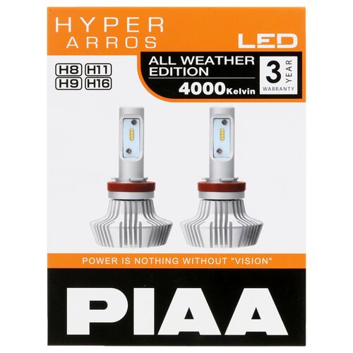 PIAA LED Hyper Arros All Weather Edition H16 20W 4000K комплект 2 шт, зображення 3