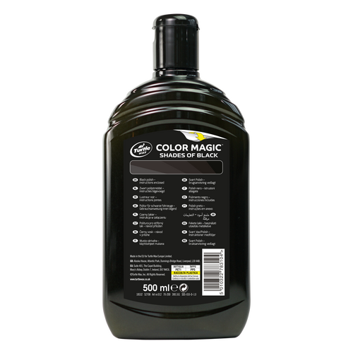 Turtle Wax Color Magic Jet Black Wax чорний поліроль з PTFE тефлоном 500 мл, Колір: Чорний, Кількість: 500 мл, зображення 2