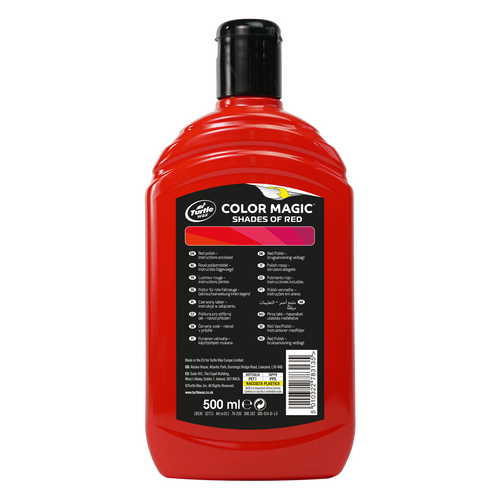 Turtle Wax Color Magic Radiant Red Wax червоний поліроль з PTFE тефлоном 500 мл, Колір: Червоний, Кількість: 500 мл, зображення 2