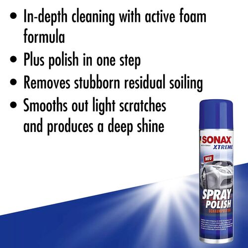 SONAX XTREME Spray Polish пінний очищувач кузова з блиском 320 мл, зображення 6