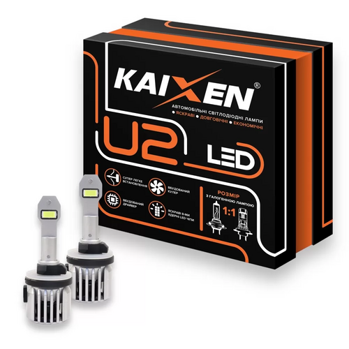 KAIXEN U2 H27 (881) 30W 6000K автомобільні LED лампи комплект 2 шт