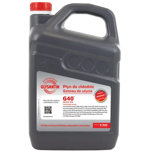 GLYSANTIN (BASF) G40 антифриз красный готовый 4 л, Цвет: Красный, Количество: 4 л 