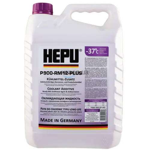 HEPU G12+ (G12 PLUS) антифриз фиолетовый 5 л, Цвет: Фиолетовій, Количество: 5 л 