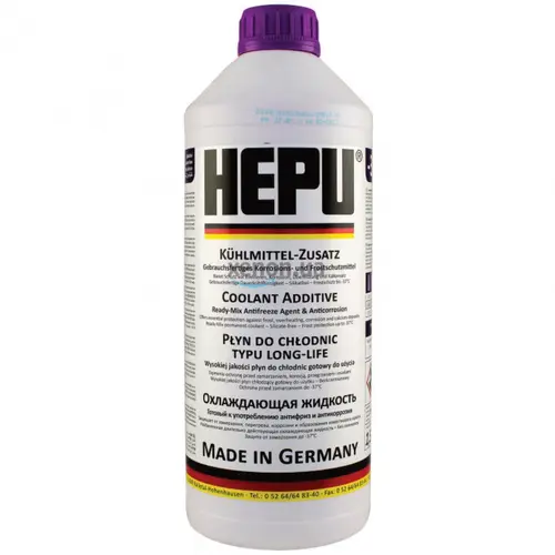 HEPU G12+ (G12 PLUS) антифриз фиолетовый 1,5 л, Цвет: Фиолетовій, Количество: 1,5 л 