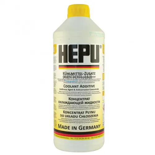 HEPU G11 концентрат антифриза желтый 1,5 л, Цвет: Желтый, Количество: 1,5 л 