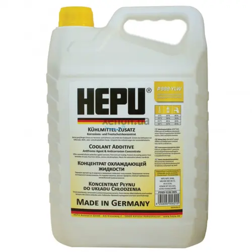 HEPU G11 концентрат антифриза желтый 5 л, Цвет: Желтый, Количество: 5 л 