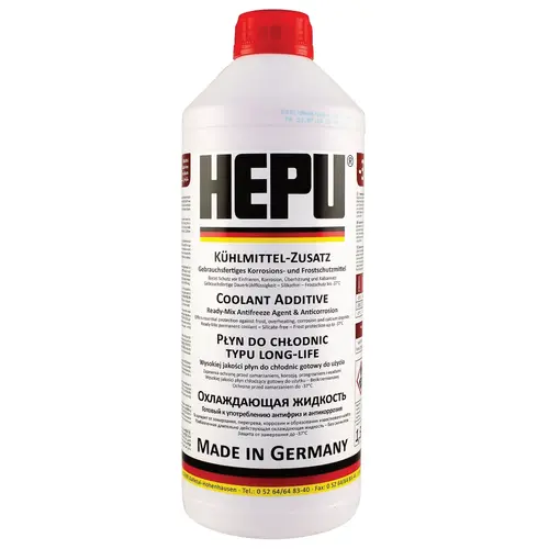 HEPU G12 антифриз красный 1,5 л, Цвет: Красный, Количество: 1,5 л 