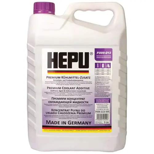 HEPU G13 концентрат антифриза фиолетовый 5 л, Цвет: Фиолетовій, Количество: 5 л 