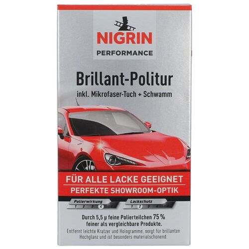 NIGRIN Performance Brillant-Politur Turbo очищаючий поліроль для видалення подряпин та глибокого очищення в наборі 300 мл, зображення 2