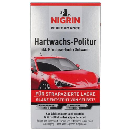 NIGRIN Performance Hartwachs-Politur Turbo універсальна воскова поліроль у наборі 300 мл, зображення 2
