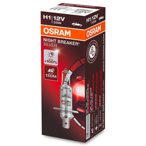 OSRAM Night Breaker Silver H1 55W 3200K (картон) 1 шт