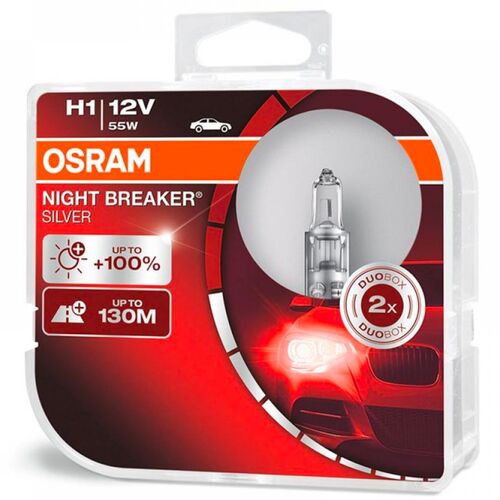 OSRAM Night Breaker Silver H1 55W 3200K комплект 2 шт