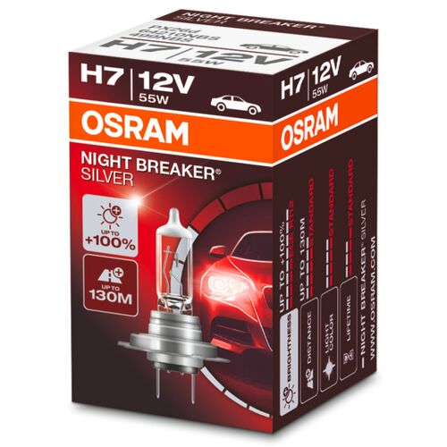OSRAM Night Breaker Silver H7 55W 3200K (картон) 1 шт